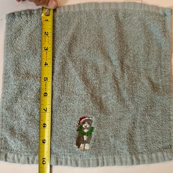 Set of 2 Holiday Kitten Dish Towels - Blue Cotton, Cute Christmas Kitchen Decor - Picture 8 of 16